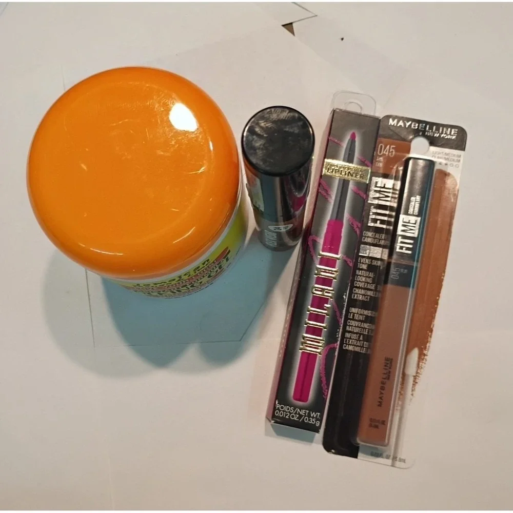 4x Discounted Cosmetics LOT - Lip Liner, Hair Gel, Concealer, Maybelline Milani‎